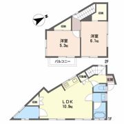 加茂貸家の間取り画像