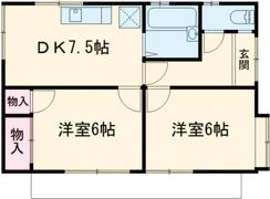 中倉貸家5号棟の間取り画像