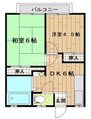 内谷ハイツBの間取り画像