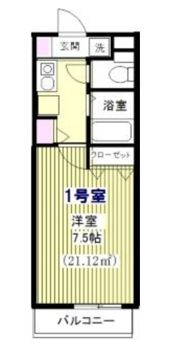 カーサクラウン谷保の間取り画像