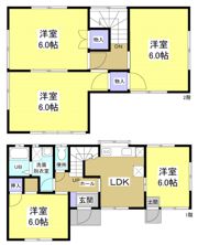 楊子町1053-16貸家の間取り画像