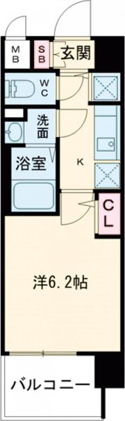 エスリード大阪平野プライムの間取り画像