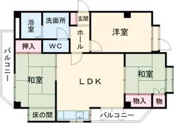 羽村マンションの間取り画像
