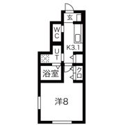 ワンリッチ金ヶ崎Bの間取り画像