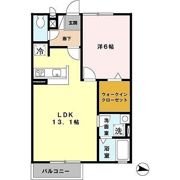 ガーデンコート車 D棟の間取り画像