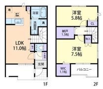 (仮称)足利市芳町テラスハウス Bの間取り画像