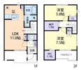 (仮称)足利市芳町テラスハウス Bの間取り画像