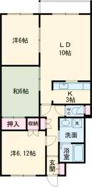 マンション北斗富岡Ⅱの間取り画像