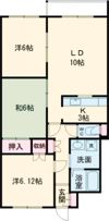 マンション北斗富岡Ⅱの間取り画像
