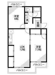 マンションブルースカイの間取り画像