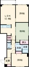 マンション北斗富岡Ⅱの間取り画像