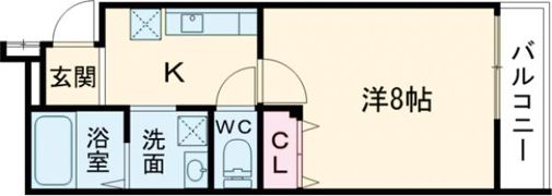 フジパレス俊徳道Ⅲ番館の間取り画像