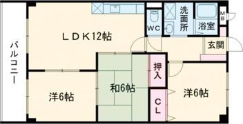マンションあけぼのの間取り画像