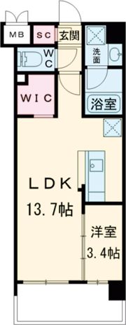 ウィングス西本町の間取り画像