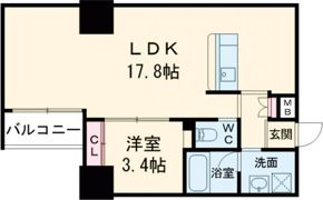 ZONNA神戸磯上通の間取り画像