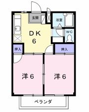 コーポ番水の間取り画像
