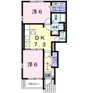 ウィング Bの間取り画像