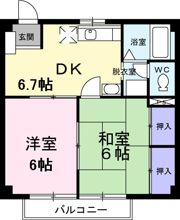 ハイツグラン・ブルーの間取り画像