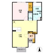 スマートハイツ Bの間取り画像