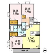 D-room鳥飼の間取り画像