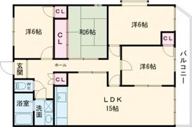 南郷ハイツの間取り画像