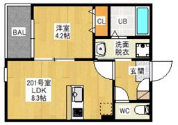 Regalest SenaⅠ(レガリスト セナ ワン)の間取り画像