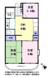 シャトー鶴ヶ峰B棟の間取り画像