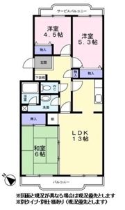 ルミエール山王Bの間取り画像
