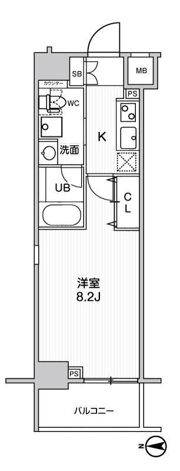 ｽﾃｰｼﾞｸﾞﾗﾝﾃﾞ錦糸町Ⅱの間取り画像