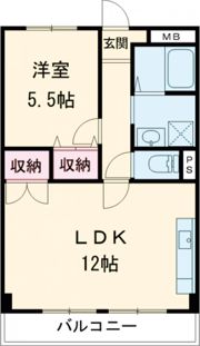 マンション稲穂の間取り画像