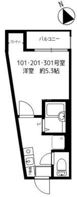 パールハウス横浜鶴見の間取り画像