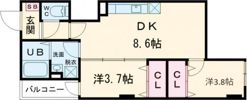 D porta paceの間取り画像