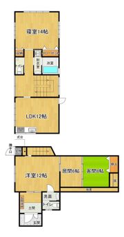 和久市貸家の間取り画像