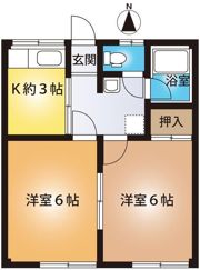 朝日コーポB棟の間取り画像