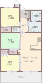 プレステージ姫路ラフィーネの間取り画像