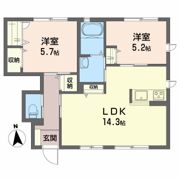 グランマスト杉井流Ⅱ C棟の間取り画像