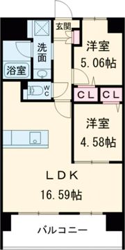 LIBTH菊陽Ⅱの間取り画像
