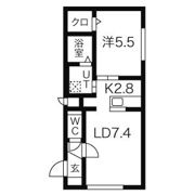 グランメール24軒1-2-D棟の間取り画像