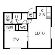 ジュピター白石中央Ⅱの間取り画像