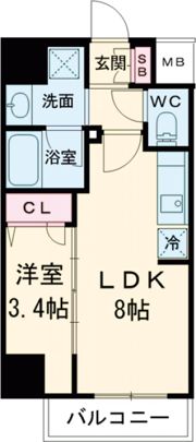 ディアレイシャス名古屋浄心の間取り画像