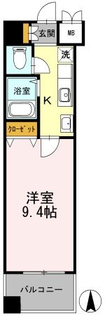 カスタリア志賀本通の間取り画像