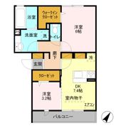 ブラウフォーゲル Aの間取り画像