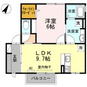 ヴィルヌーブ伍番街 C棟の間取り画像