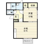 出雲ハイツB棟の間取り画像