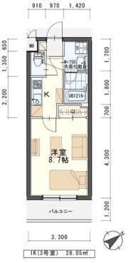 ヴァンヴェール柴崎の間取り画像
