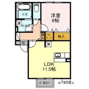 コンフォートくすは A棟の間取り画像