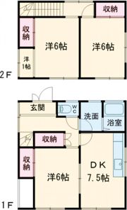 芝山町新井田戸建の間取り画像