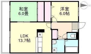 フォブールQUA B棟の間取り画像