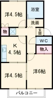 プレジールエリカの間取り画像