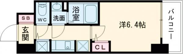 S-RESIDENCE堺湊駅前azureの間取り画像